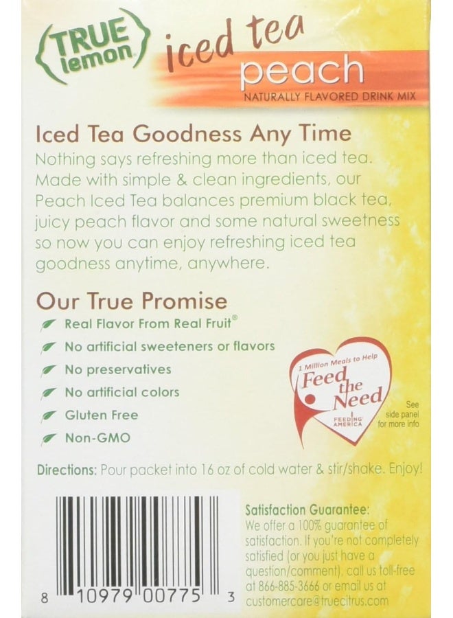 True Citrus PEACH ICED TEA MIX by TRUE LEMON | Instant Powdered Drink Packets That Quench YOUR Thirst, Kit Includes 4 Boxes of Mouth Watering True Citrus PEACH (ICED TEA) 6 Count (Pack of 4) - Image 4